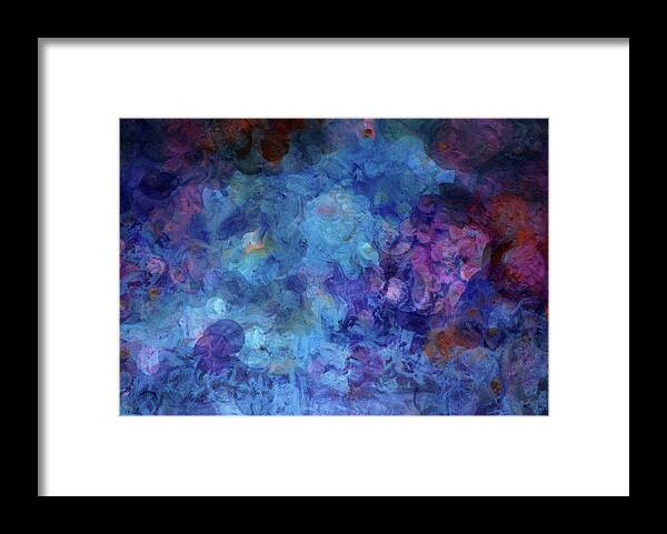 Blue Grotto Hues Of Blue Framed Print featuring the painting Blue Grotto Painting by Don Wright