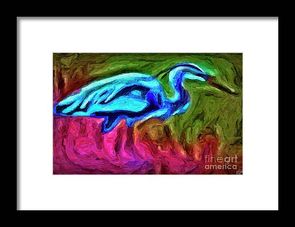  Framed Print featuring the photograph Blue Heron by Walt Foegelle