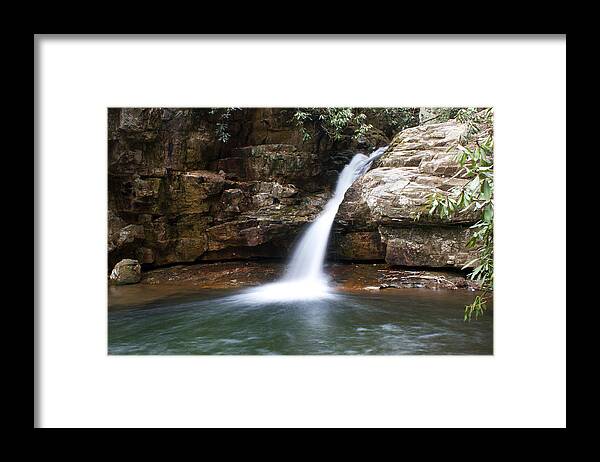 Waterfall Framed Print featuring the photograph Blue Hole in Spring #1 by Jeff Severson