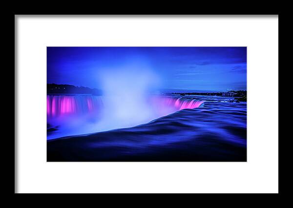 Blue Hour Framed Print featuring the photograph Blue Hour at Niagara Falls by Kevin McClish