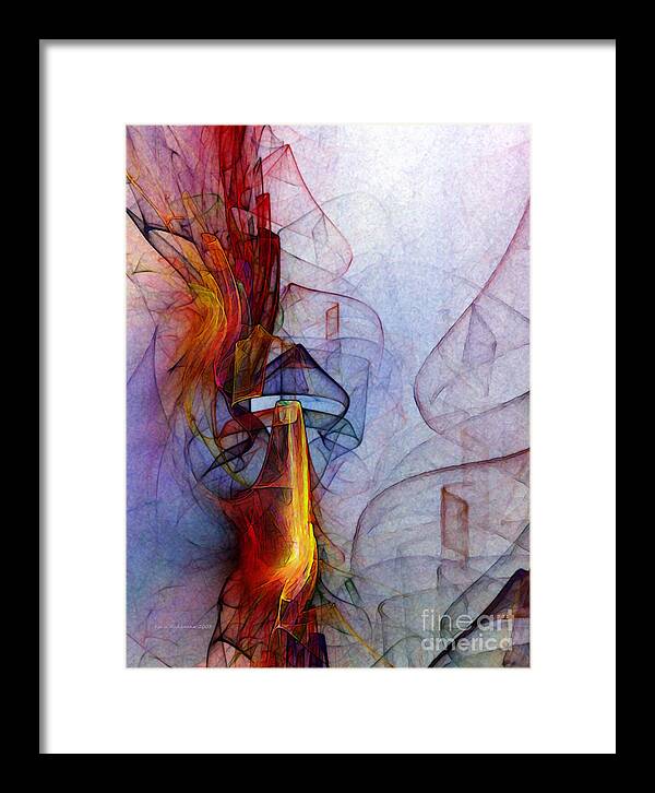 Abstract Framed Print featuring the digital art Blue Hour by Karin Kuhlmann