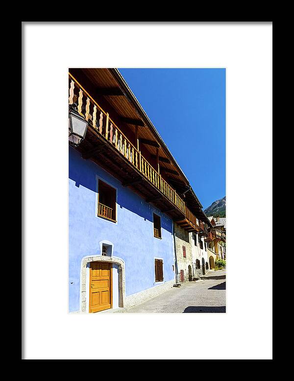 Farmhouse Framed Print featuring the photograph Blue house # II by Paul MAURICE
