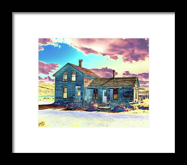 Bodie Framed Print featuring the photograph Blue House by Jim And Emily Bush