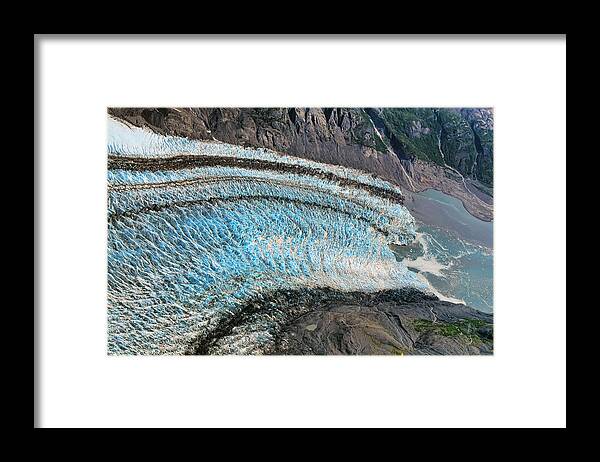 Alaska Framed Print featuring the photograph Blue Ice Glacier Alaska by Waterdancer 