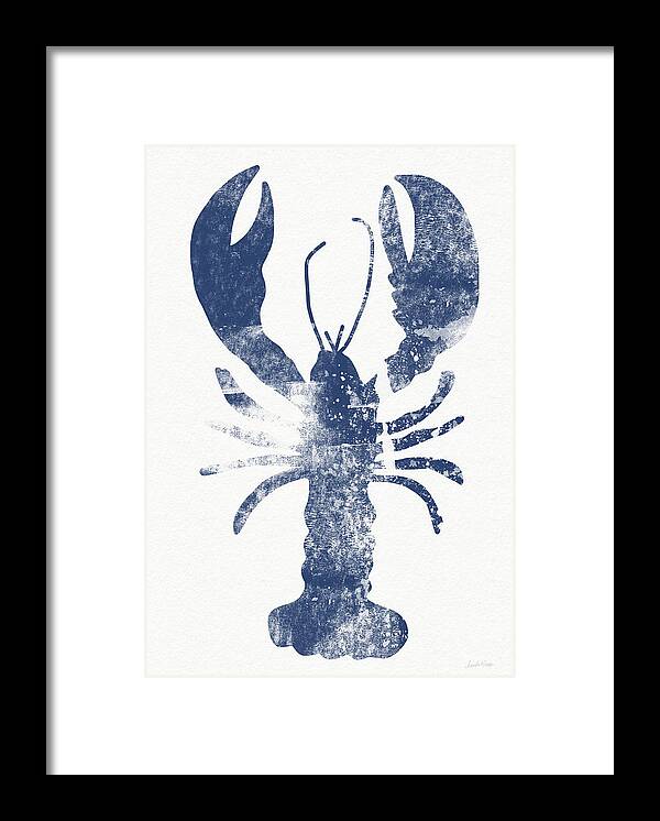 Cape Cod Framed Print featuring the painting Blue Lobster- Art by Linda Woods by Linda Woods