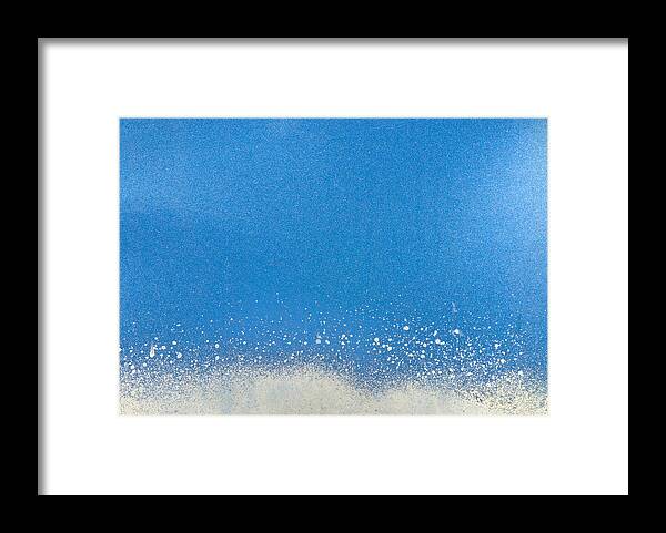 Art Framed Print featuring the photograph Blue metallic abstract background by Michalakis Ppalis