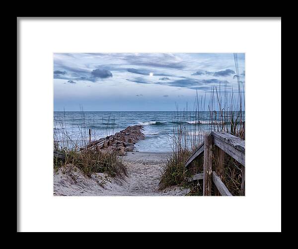 Blue Moon Framed Print featuring the photograph Blue Moon by Christine Martin-Lizzul