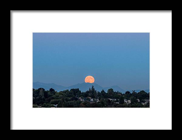 Moon Rise Framed Print featuring the photograph Blue Moon.2 by E Faithe Lester