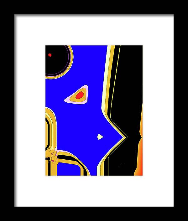 Abstract Framed Print featuring the digital art Blue Nez by Ian MacDonald