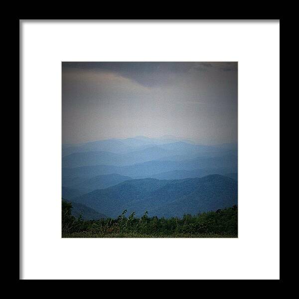 Mountains Framed Print featuring the photograph Blue Ridge Parkway Silhouette by Jen McKnight