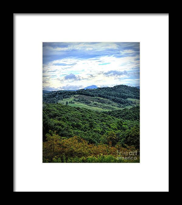 Blue Ridge Mountains Framed Print featuring the photograph Blue Ridge Parkway Views - Buffalo Mountain - Floyd Virginia by Kerri Farley