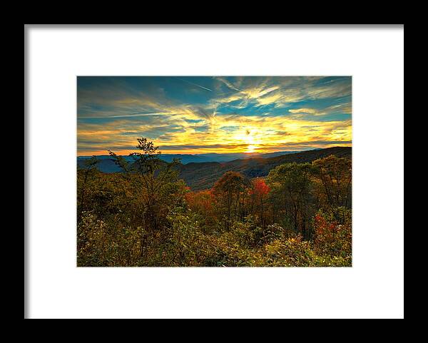 Carol R Montoya Framed Print featuring the photograph Blue Ridge Sunsets by Carol Montoya