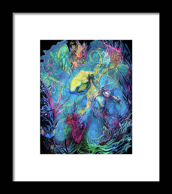 3:33 Framed Print featuring the painting Blue Ringed Octopus by Will Shanklin