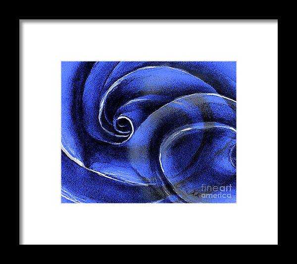 Blue Framed Print featuring the painting Blue Rose by Allison Ashton