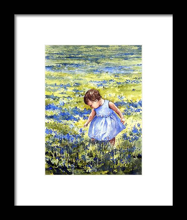 Blue Framed Print featuring the painting Blue by Sam Sidders