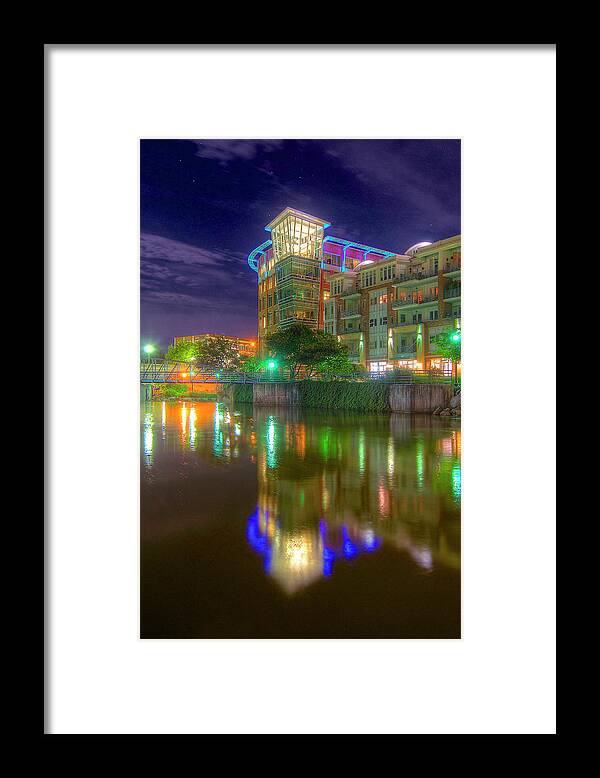 Reedy River Framed Print featuring the photograph Blue Sentinel on the Reedy by Blaine Owens