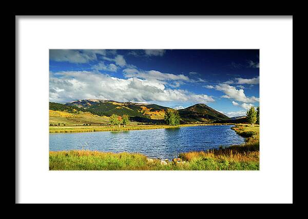 Aspen Framed Print featuring the photograph Blue Skies Over Crested Butte by John De Bord