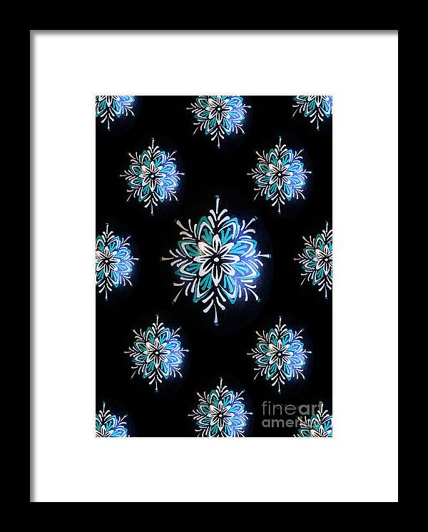Pysanky Framed Print featuring the photograph Blue Star Pysanky by E B Schmidt