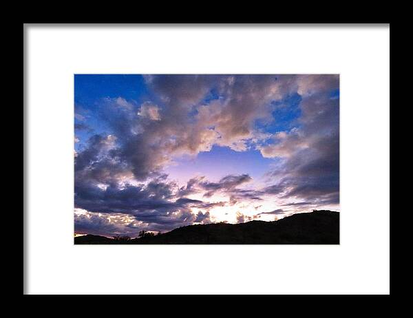 Arizona Framed Print featuring the photograph Blue Sunset by Judy Kennedy