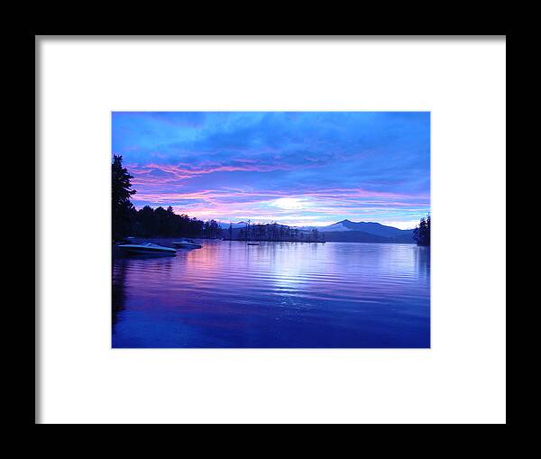 Sunset Framed Print featuring the photograph Blue Sunset by Katherine Huck Fernie Howard
