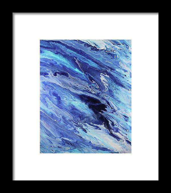 Blue Framed Print featuring the painting Wavelength by Madeleine Arnett