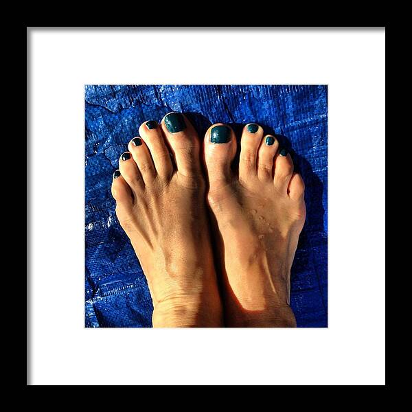 Framed Print featuring the photograph Blue Toes by Juan Silva