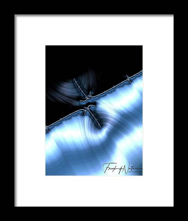 Abstract Framed Print featuring the photograph Blue Torque by Keith Lyman