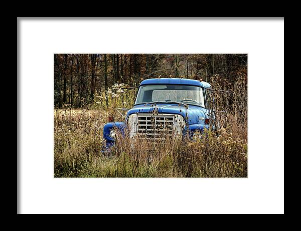Rural Framed Print featuring the photograph Blue Truck by Norman Reid