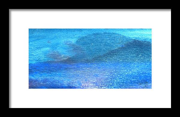 Abstract Framed Print featuring the mixed media Blue Wash 3 by Paul Gaj