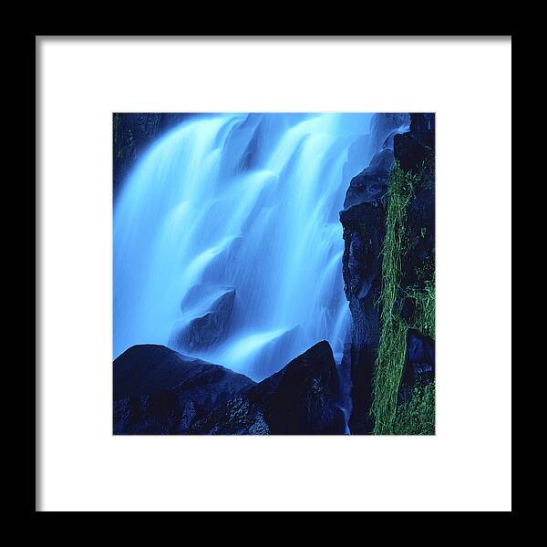  French Framed Print featuring the photograph Blue waterfall by Bernard Jaubert