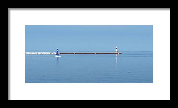 Petoskey Framed Print featuring the photograph Blue Waters Sailing by Wendy Shoults