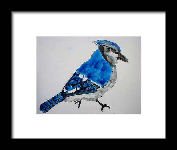 Wild Bird Framed Print featuring the painting Blue Wonders by Patricia Arroyo