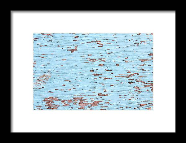Abstract Framed Print featuring the photograph Blue wooden background by Michalakis Ppalis