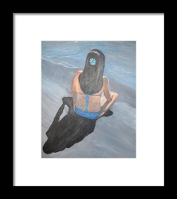  Framed Print featuring the painting Blue Zen by Toni Willey