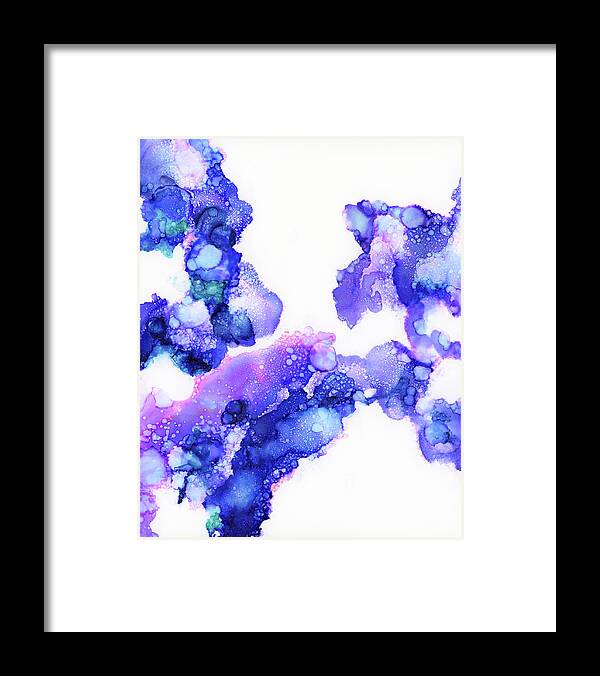 Blue Framed Print featuring the painting Blueberry Blush by Tamara Nelson