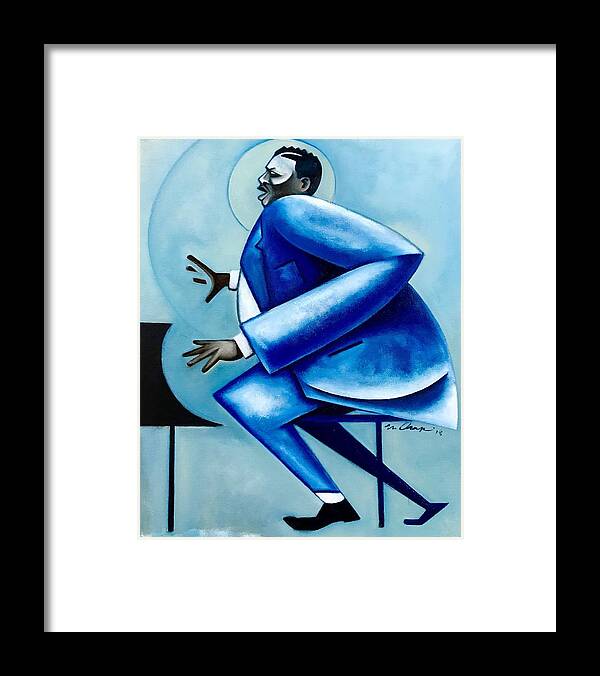 Jazz Framed Print featuring the painting Blues/ Oscar by Martel Chapman