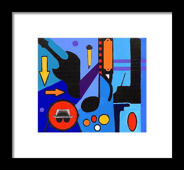 Blues Framed Print featuring the painting Blues1 by Joe Dagher