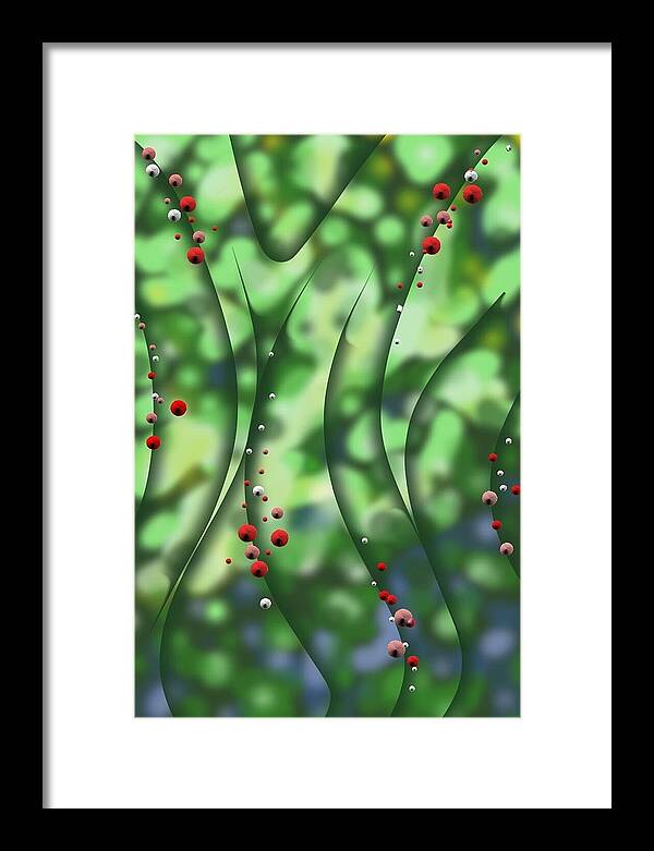 Floral Framed Print featuring the digital art Blurred Lines 01 - Floral Inclinations by Joe Burgess