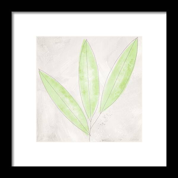 Bamboo Framed Print featuring the mixed media Blush Bamboo- Art by Linda Woods by Linda Woods