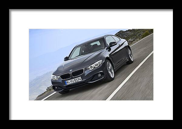Bmw 4 Series Coupe Framed Print featuring the digital art BMW 4 Series Coupe by Maye Loeser