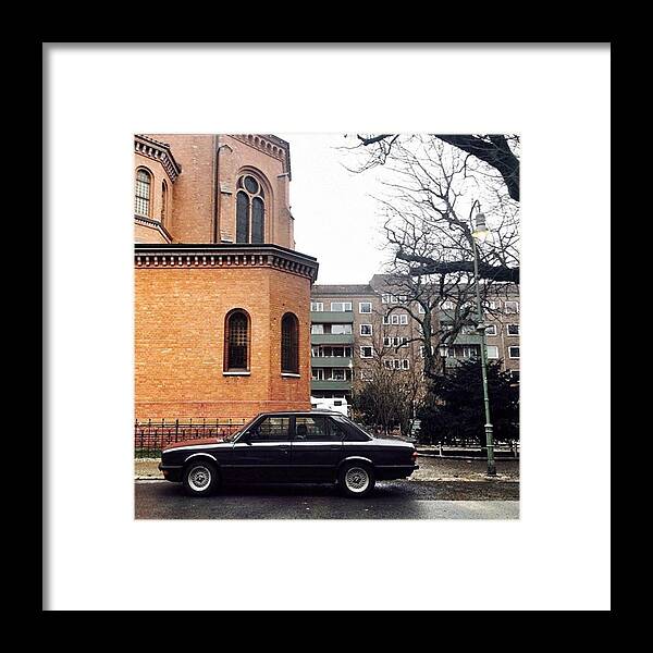 Motorkultur Framed Print featuring the photograph Bmw 528i 
#berlin #schöneberg #street by Berlinspotting BrlnSpttng