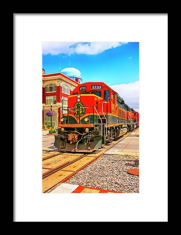 Orange Framed Print featuring the photograph BNSF Orange Loco by Chris Smith