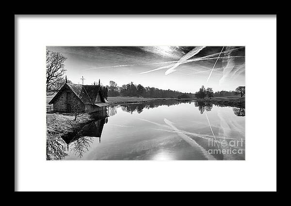 Lake Framed Print featuring the photograph Boat House 2 by Michael Grubka
