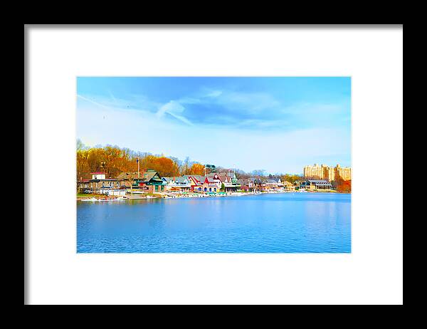 Philadelphia Framed Print featuring the photograph Boat House Row from West River Drive by Bill Cannon
