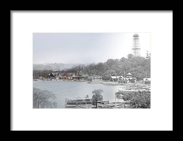 Philadelphia Framed Print featuring the photograph Boat House Row Paddle Boats by Eric Nagy