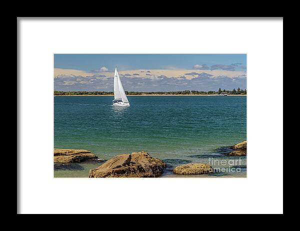 Yacht Framed Print featuring the photograph Boat on Pittwater by Werner Padarin