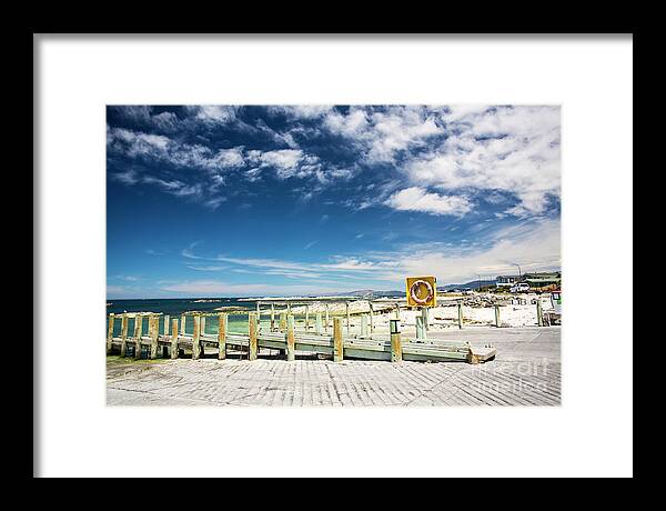 Boat Ramp Framed Print featuring the photograph Boat ramp at Kaikoura by Sheila Smart Fine Art Photography