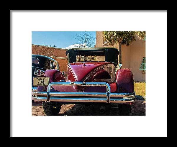 Automobile Framed Print featuring the photograph Boat Tail Antique Automobile by Louis Dallara