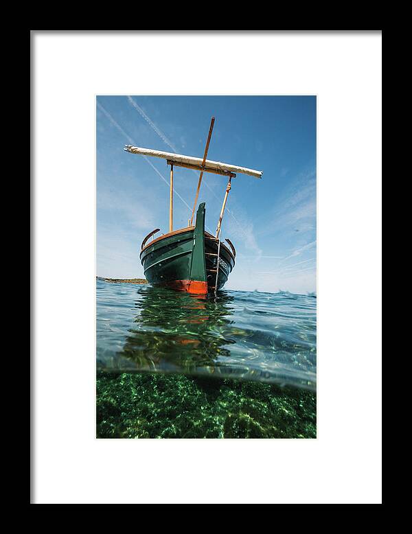 Calm Framed Print featuring the photograph Boat VI by Gemma Silvestre