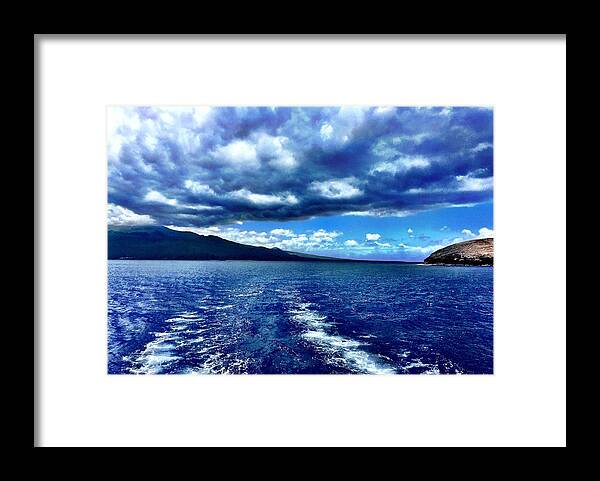 Maui Framed Print featuring the photograph Boat View by Michael Albright